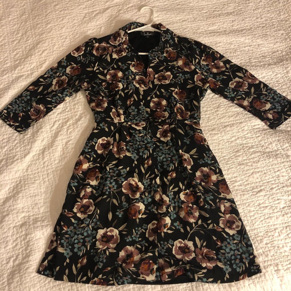 Floral Professional Long Sleeved Dress